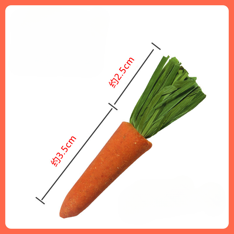 Pet Chew Carrot Stick Toy for Hamsters & Small Pets – Natural Teeth Grinding & Boredom Relief