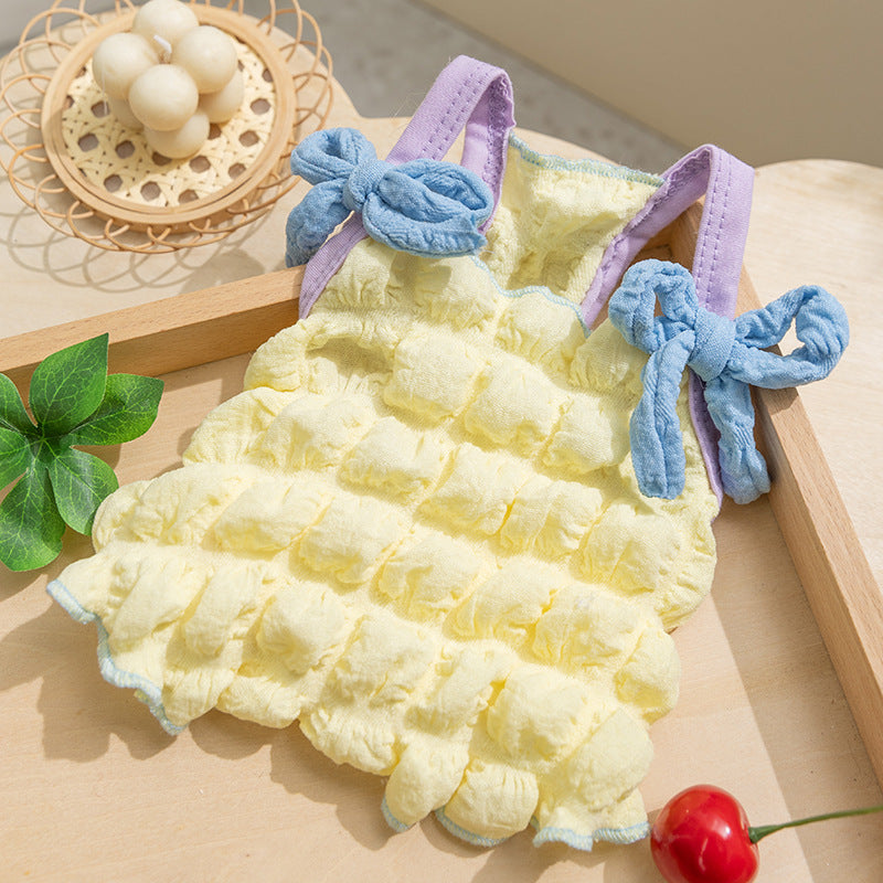 Cute Bow Pet Dress – Soft Summer Outfit for Small Dogs & Cats