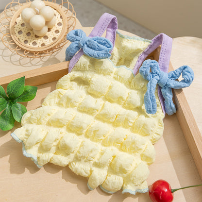 Cute Bow Pet Dress – Soft Summer Outfit for Small Dogs & Cats