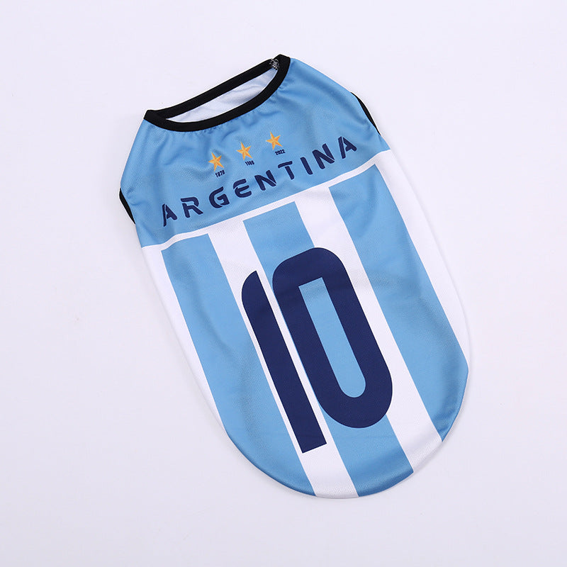 World Cup Dog Jersey | Breathable Soccer Shirt for Small Dogs | Pet Football Team Vest Outfit | HipiDogs
