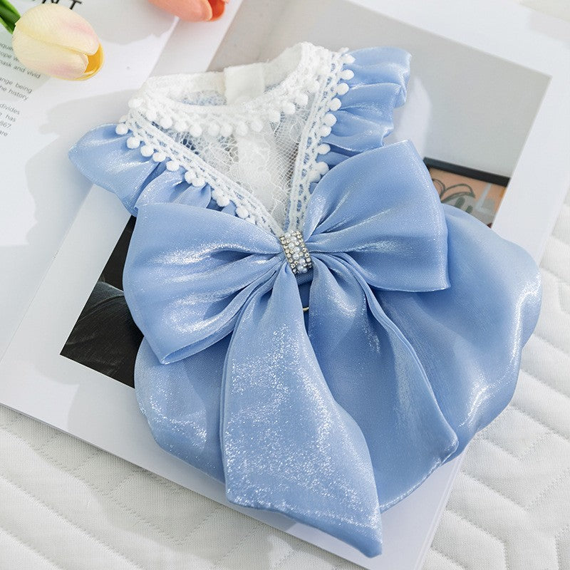 Princess Cat Dress with Bow – Elegant Lace Party Outfit