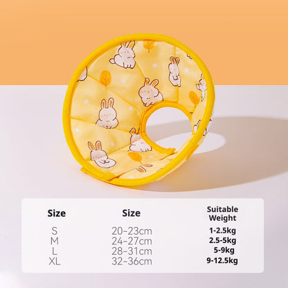 Yellow Bunny Cat Collar | Soft & Comfortable Recovery Collar for Cats | Hipidogs Pet Accessories