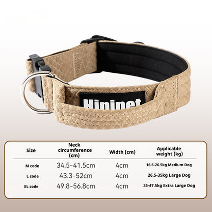 Durable Dog Collar with Adjustable Fit | Comfortable & Stylish Dog Collar by Hipidogs  in Beige & Gray