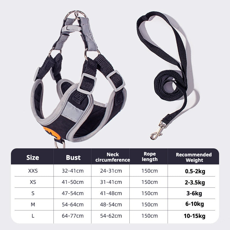 Breathable Mesh Dog Harness – Lightweight Adjustable Vest for Small Dogs