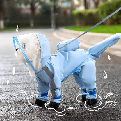 Waterproof Dog Raincoat with Hood & Boots | Full Body Reflective Dog Rain Suit for Small Medium Dogs | HipiDogs Pet Rainwear
