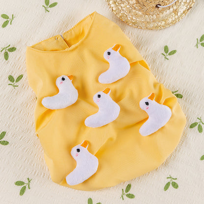 Cute Duck Dog Tank Top – Soft Breathable Puppy Vest Shirt for Small Dogs Summer Pet Clothes