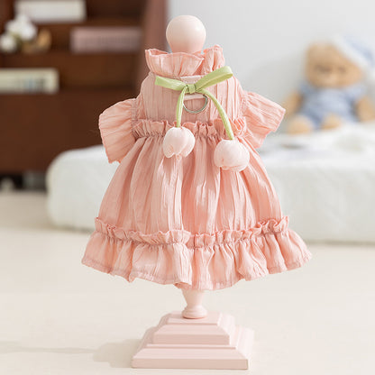 HipiDogs Princess Pet Dress – Elegant Ruffle Summer Outfit