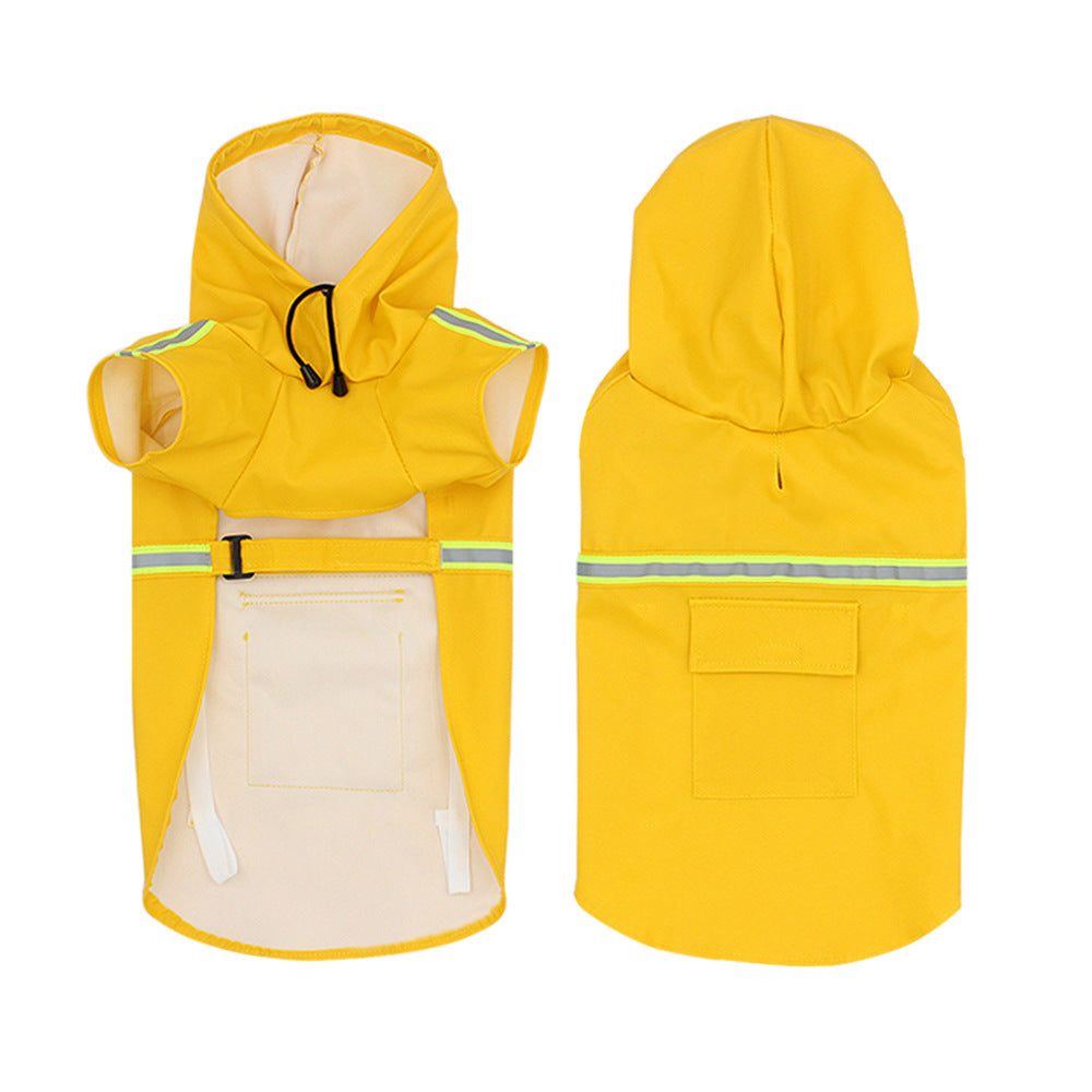 Waterproof Dog Raincoat with Hood – Reflective Pet Rain Jacket for Small Medium Large Dogs