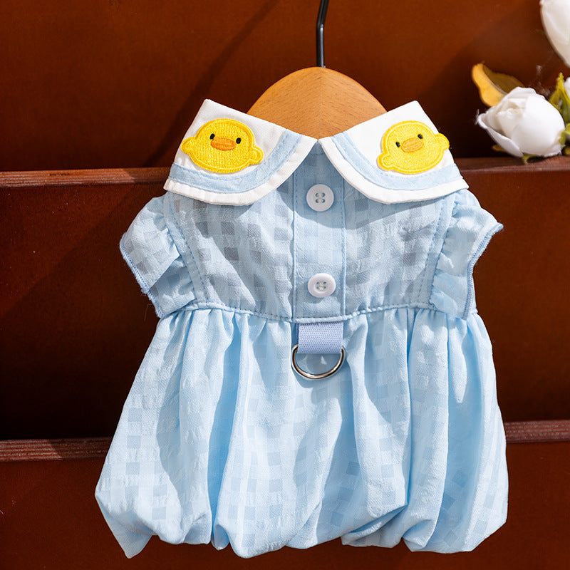 Cute Duck Cat Dress – Soft Summer Outfit