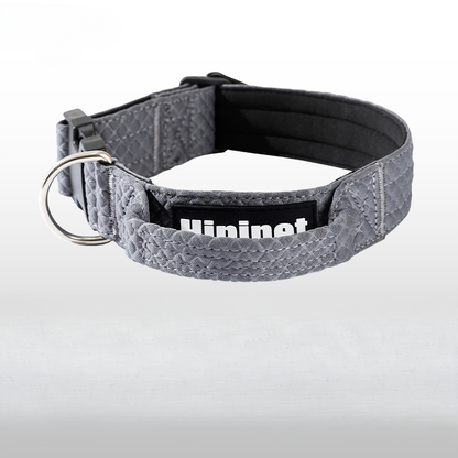 Durable Dog Collar with Adjustable Fit | Comfortable & Stylish Dog Collar by Hipidogs  in Beige & Gray