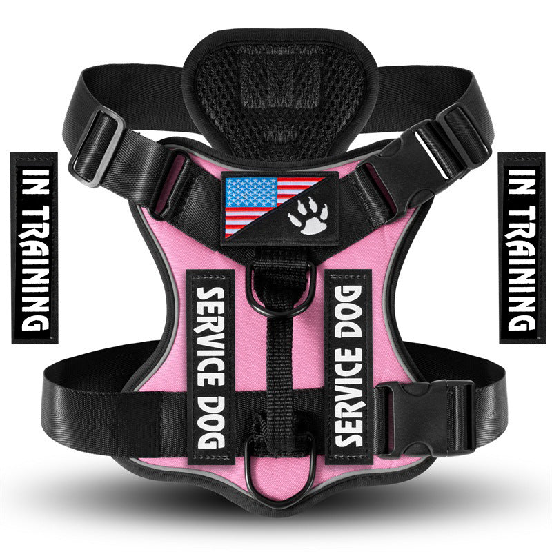 Service Dog Harness Vest – Breathable No Pull Working Dog Harness with Adjustable Straps for Large Dogs
