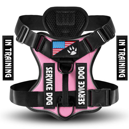 Service Dog Harness Vest – Breathable No Pull Working Dog Harness with Adjustable Straps for Large Dogs