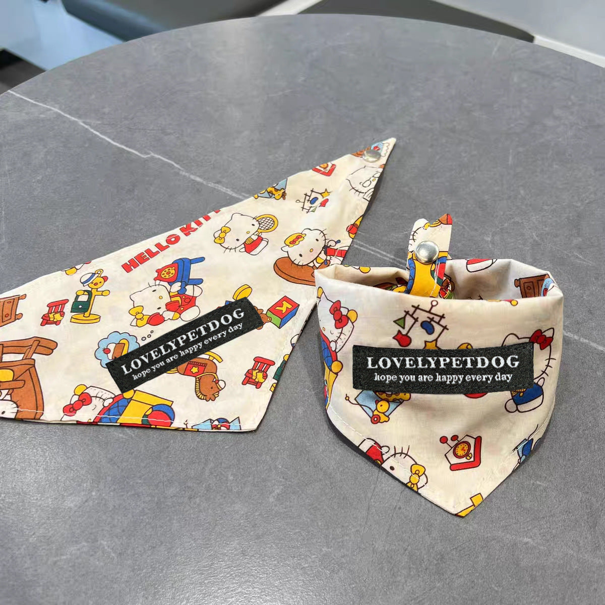 Adjustable Dog Bandana Scarf – Stylish Soft Pet Neck Bandana for Small Medium Large Dogs