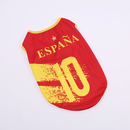 World Cup Dog Jersey | Breathable Soccer Shirt for Small Dogs | Pet Football Team Vest Outfit | HipiDogs