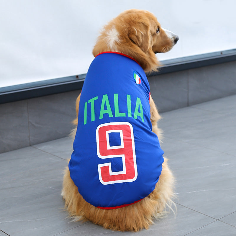 Argentina Dog Soccer Jersey | Breathable Football Shirt for Medium & Large Dogs | World Cup Pet Team Vest Outfit | HipiDogs