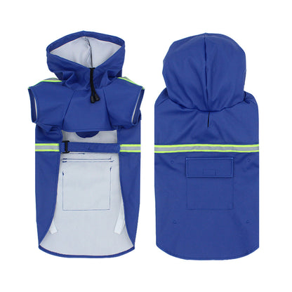 Waterproof Dog Raincoat with Hood – Reflective Pet Rain Jacket for Small Medium Large Dogs