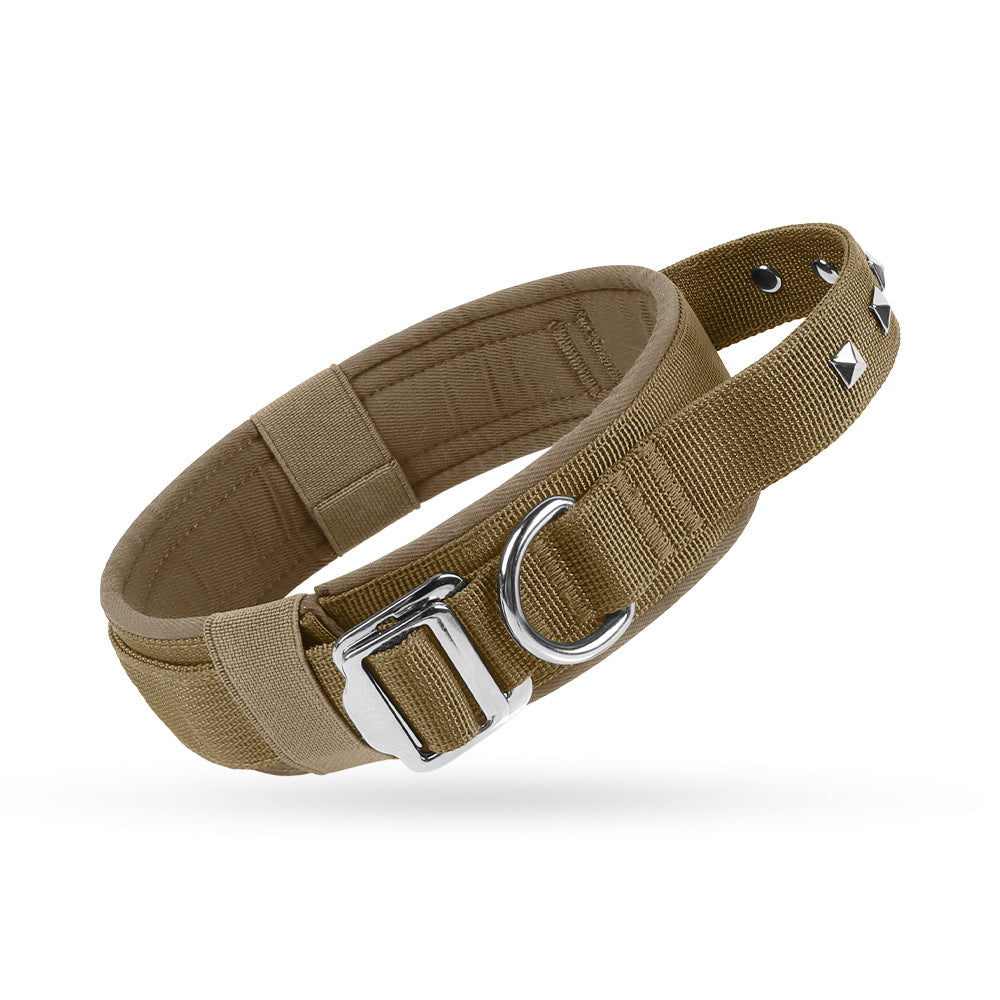 Heavy Duty Tactical Dog Collar – Adjustable Military Style Dog Collar with Metal Buckle for Medium Large Dogs