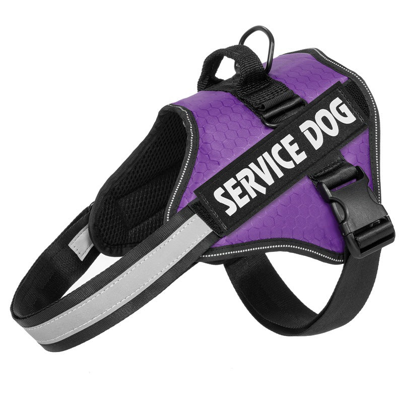 Service Dog Harness Vest – Adjustable No Pull Tactical Dog Harness with Reflective Straps for Large Dogs