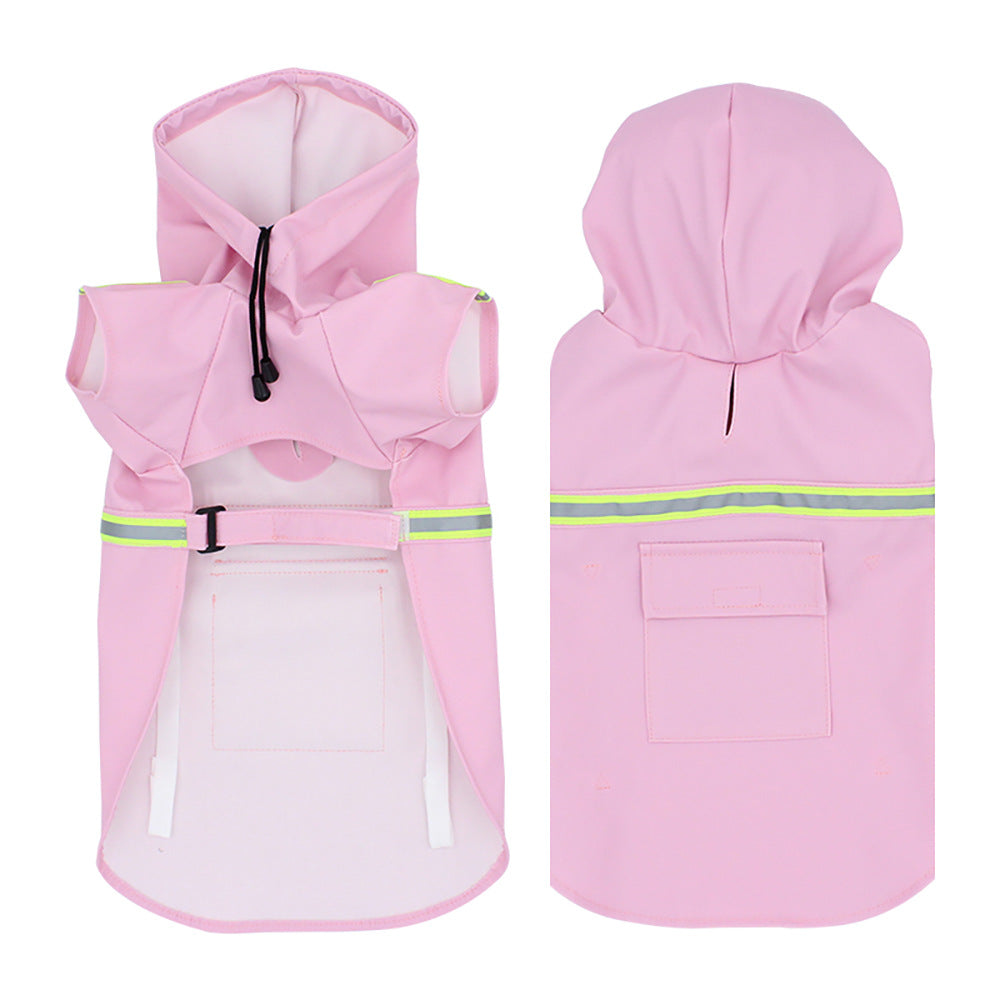 Waterproof Dog Raincoat with Hood – Reflective Pet Rain Jacket for Small Medium Large Dogs