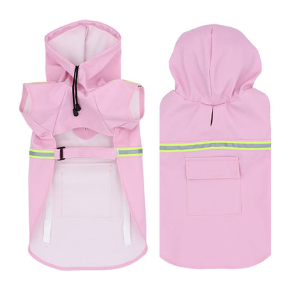 Waterproof Dog Raincoat with Hood – Reflective Pet Rain Jacket for Small Medium Large Dogs