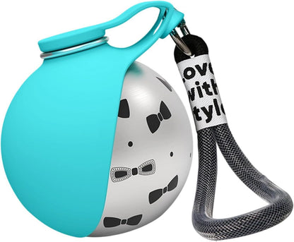 Portable Dog Water Bottle 285ml | Stainless Steel Pet Travel Water Bottle with Carry Strap | Leakproof Outdoor Water Dispenser | HipiDogs