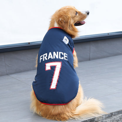Argentina Dog Soccer Jersey | Breathable Football Shirt for Medium & Large Dogs | World Cup Pet Team Vest Outfit | HipiDogs