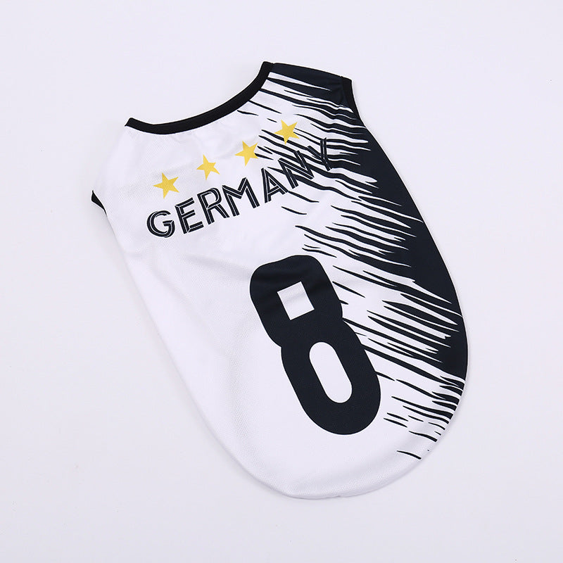 World Cup Dog Jersey | Breathable Soccer Shirt for Small Dogs | Pet Football Team Vest Outfit | HipiDogs
