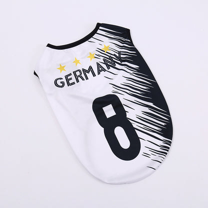 World Cup Dog Jersey | Breathable Soccer Shirt for Small Dogs | Pet Football Team Vest Outfit | HipiDogs
