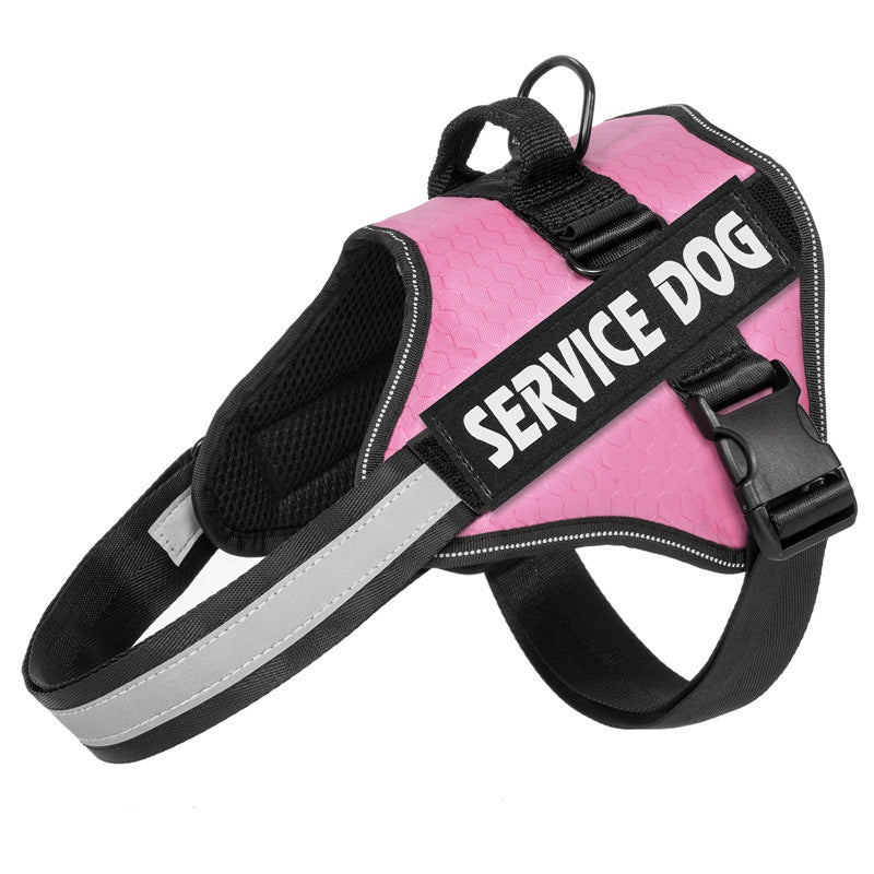 Service Dog Harness Vest – Adjustable No Pull Tactical Dog Harness with Reflective Straps for Large Dogs