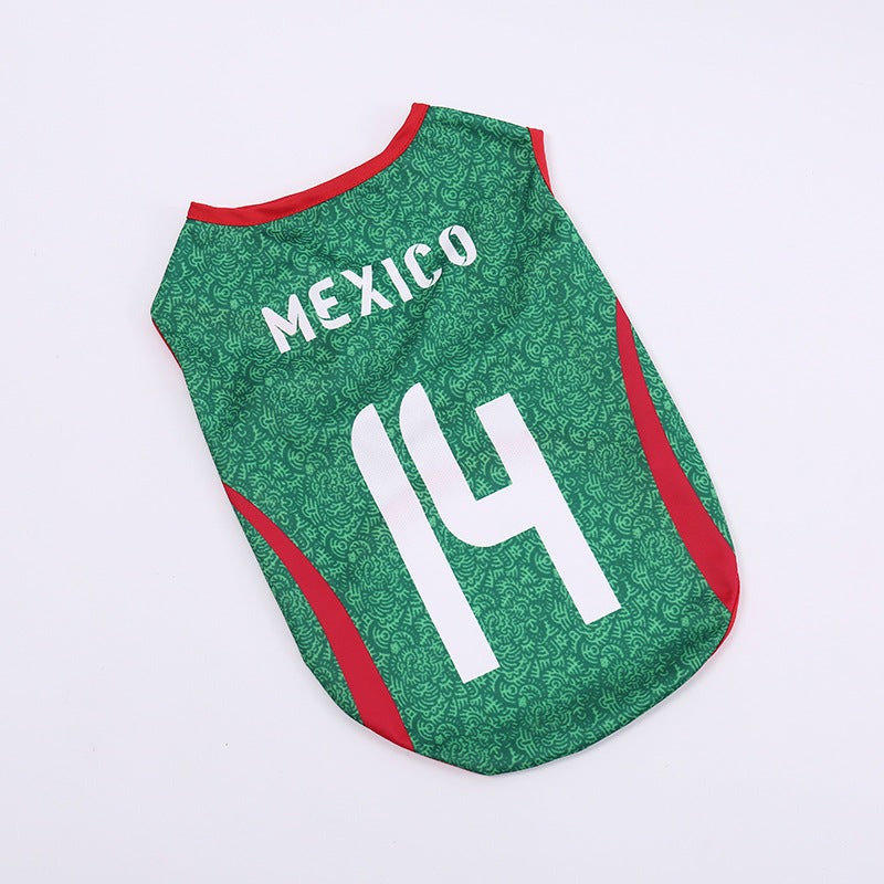 World Cup Dog Jersey | Breathable Soccer Shirt for Small Dogs | Pet Football Team Vest Outfit | HipiDogs