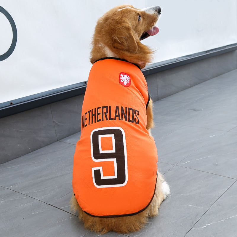 Argentina Dog Soccer Jersey | Breathable Football Shirt for Medium & Large Dogs | World Cup Pet Team Vest Outfit | HipiDogs