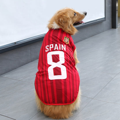Argentina Dog Soccer Jersey | Breathable Football Shirt for Medium & Large Dogs | World Cup Pet Team Vest Outfit | HipiDogs