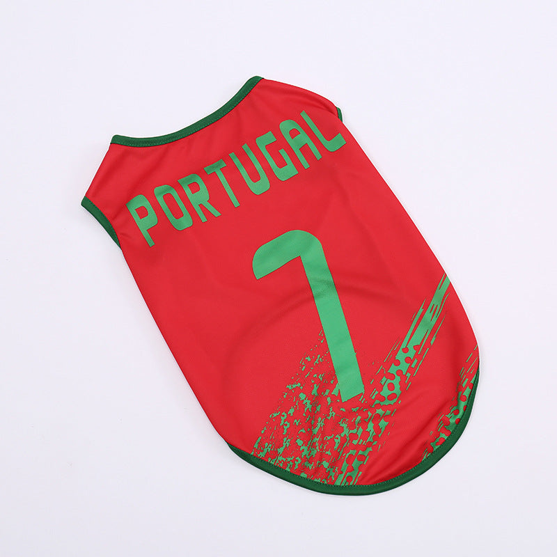 World Cup Dog Jersey | Breathable Soccer Shirt for Small Dogs | Pet Football Team Vest Outfit | HipiDogs