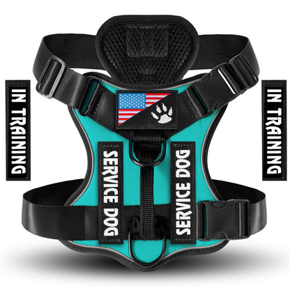 Service Dog Harness Vest – Breathable No Pull Working Dog Harness with Adjustable Straps for Large Dogs