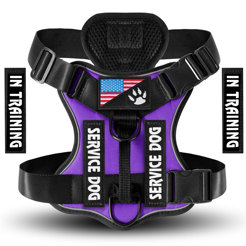 Service Dog Harness Vest – Breathable No Pull Working Dog Harness with Adjustable Straps for Large Dogs