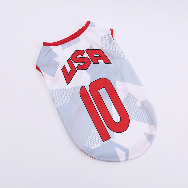 World Cup Dog Jersey | Breathable Soccer Shirt for Small Dogs | Pet Football Team Vest Outfit | HipiDogs