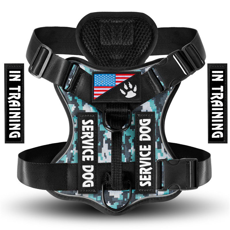 Service Dog Harness Vest – Breathable No Pull Working Dog Harness with Adjustable Straps for Large Dogs