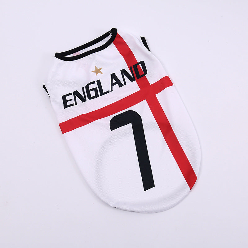 World Cup Dog Jersey | Breathable Soccer Shirt for Small Dogs | Pet Football Team Vest Outfit | HipiDogs