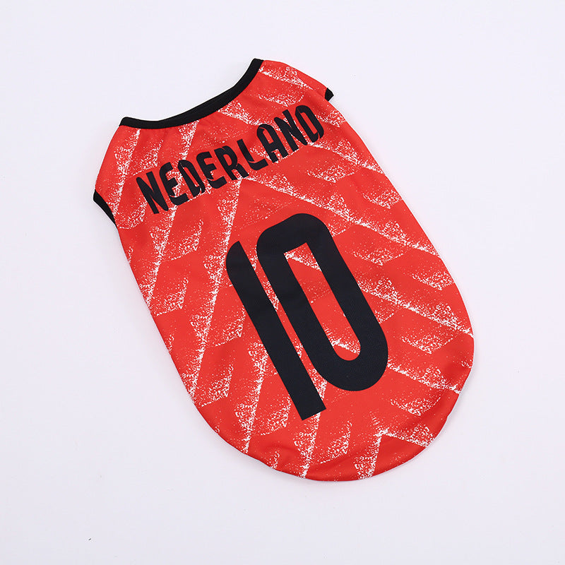 World Cup Dog Jersey | Breathable Soccer Shirt for Small Dogs | Pet Football Team Vest Outfit | HipiDogs