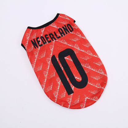 World Cup Dog Jersey | Breathable Soccer Shirt for Small Dogs | Pet Football Team Vest Outfit | HipiDogs