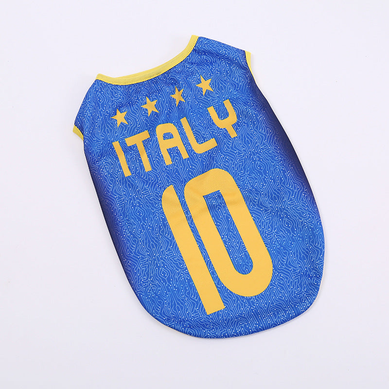 World Cup Dog Jersey | Breathable Soccer Shirt for Small Dogs | Pet Football Team Vest Outfit | HipiDogs