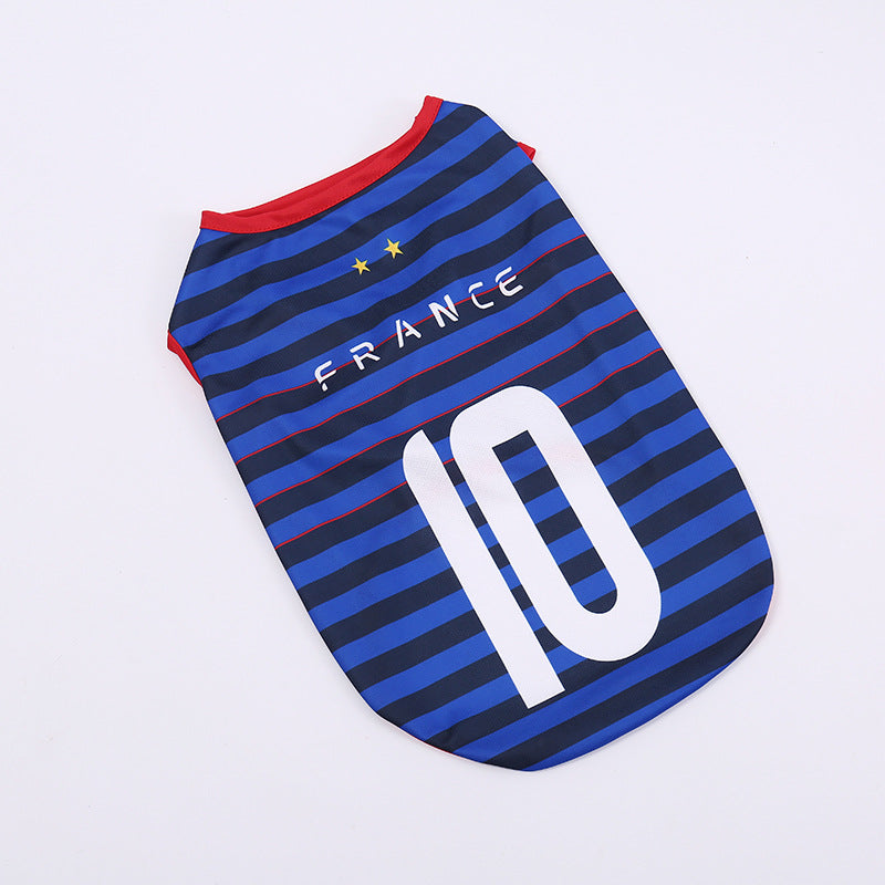 World Cup Dog Jersey | Breathable Soccer Shirt for Small Dogs | Pet Football Team Vest Outfit | HipiDogs
