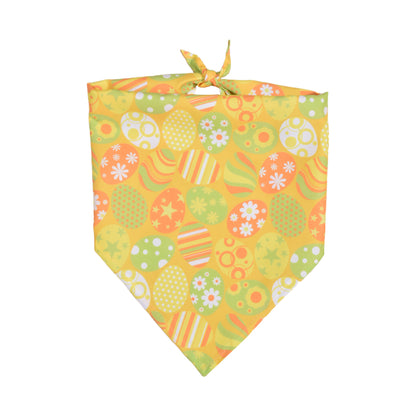 Easter Dog Bandana | Happy Easter Pet Bandana Scarf | Cute Bunny & Egg Print Dog Neck Scarf | Adjustable Pet Bandana for Small Medium Large Dogs