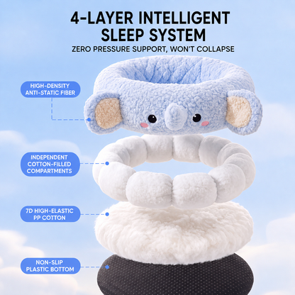 Cute Cartoon Plush Pet Bed for Dogs & Cats – Cozy Round Nest with Raised Sides