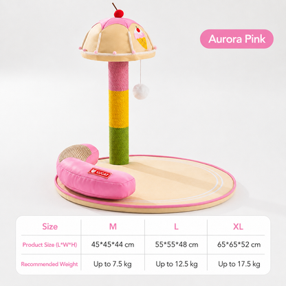 Cute Umbrella Cat Scratching Post with Hanging Ball – Colorful Cat Scratcher & Play Station