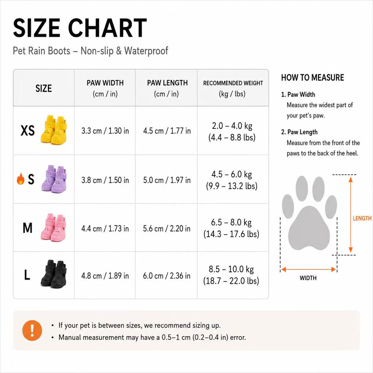 HipiDogs Waterproof Dog Boots – Anti-Slip Protective Paw Shoes for Small Dogs & Cats