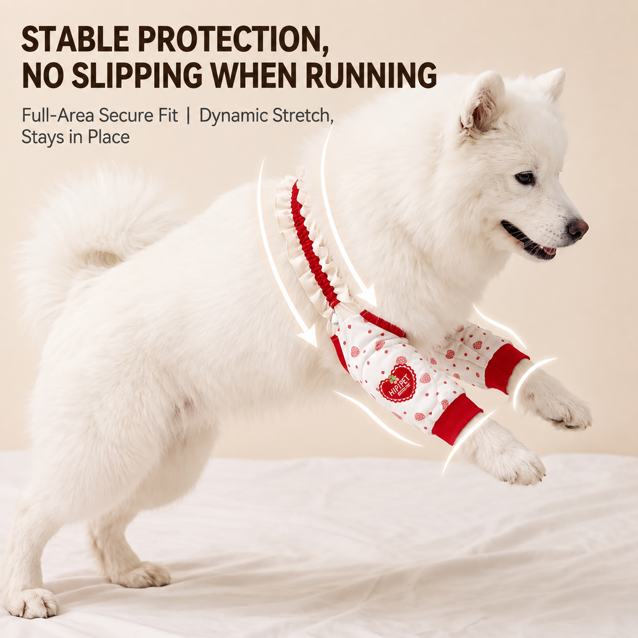 HipiDogs Dog Knee Brace | Adjustable Joint Support for Medium & Large Dogs