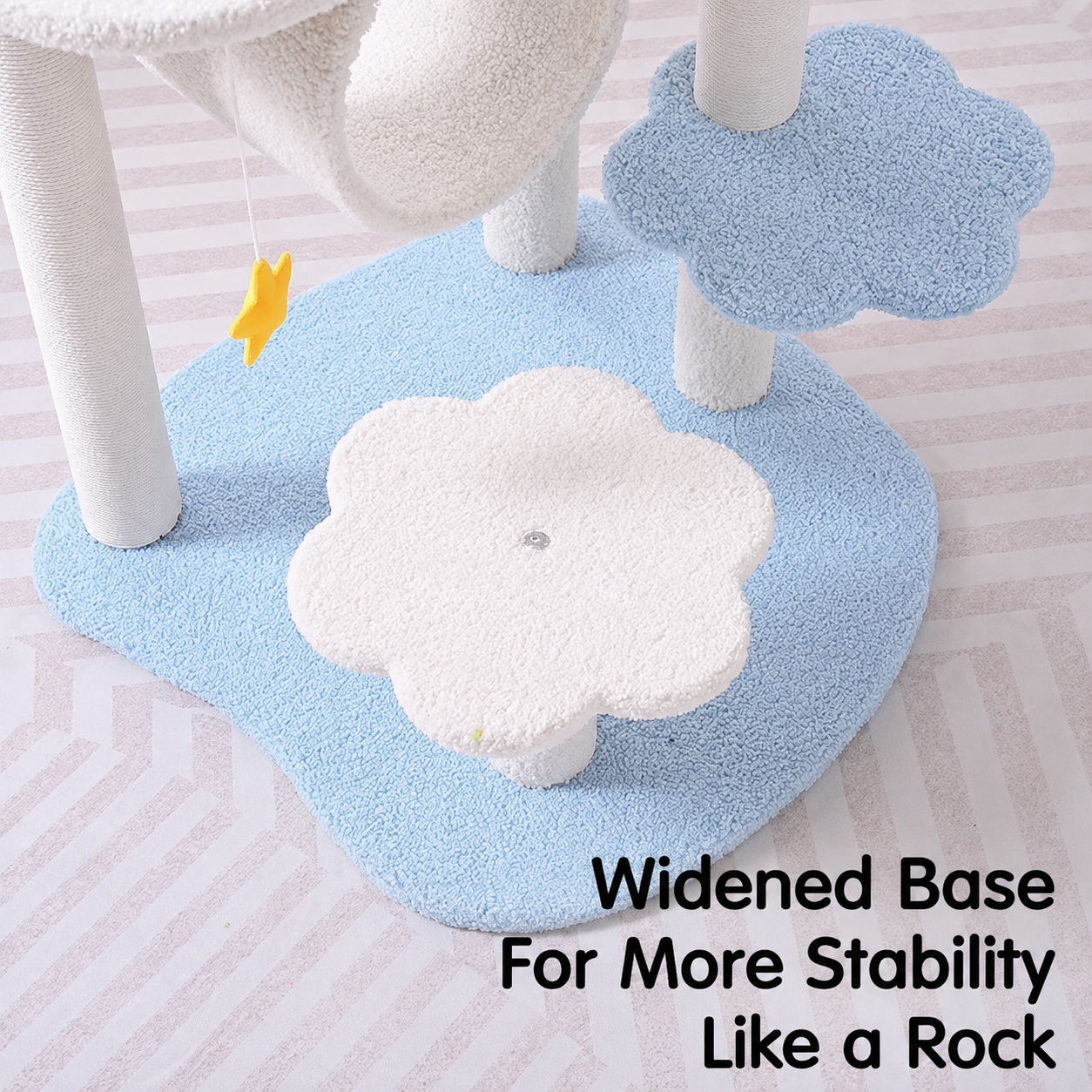 Cloud Climbing Frame Cat Tree – Soft Plush Multi-Level Cat Activity Tower with Scratching Posts & Hanging Toy