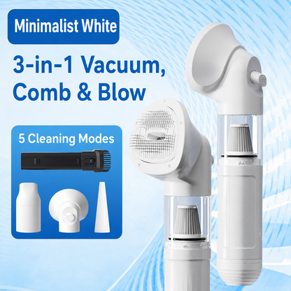 HipiDogs 3-in-1 Pet Grooming Vacuum Brush – Deshedding, Hair Removal & Massage Tool for Dogs & Cats