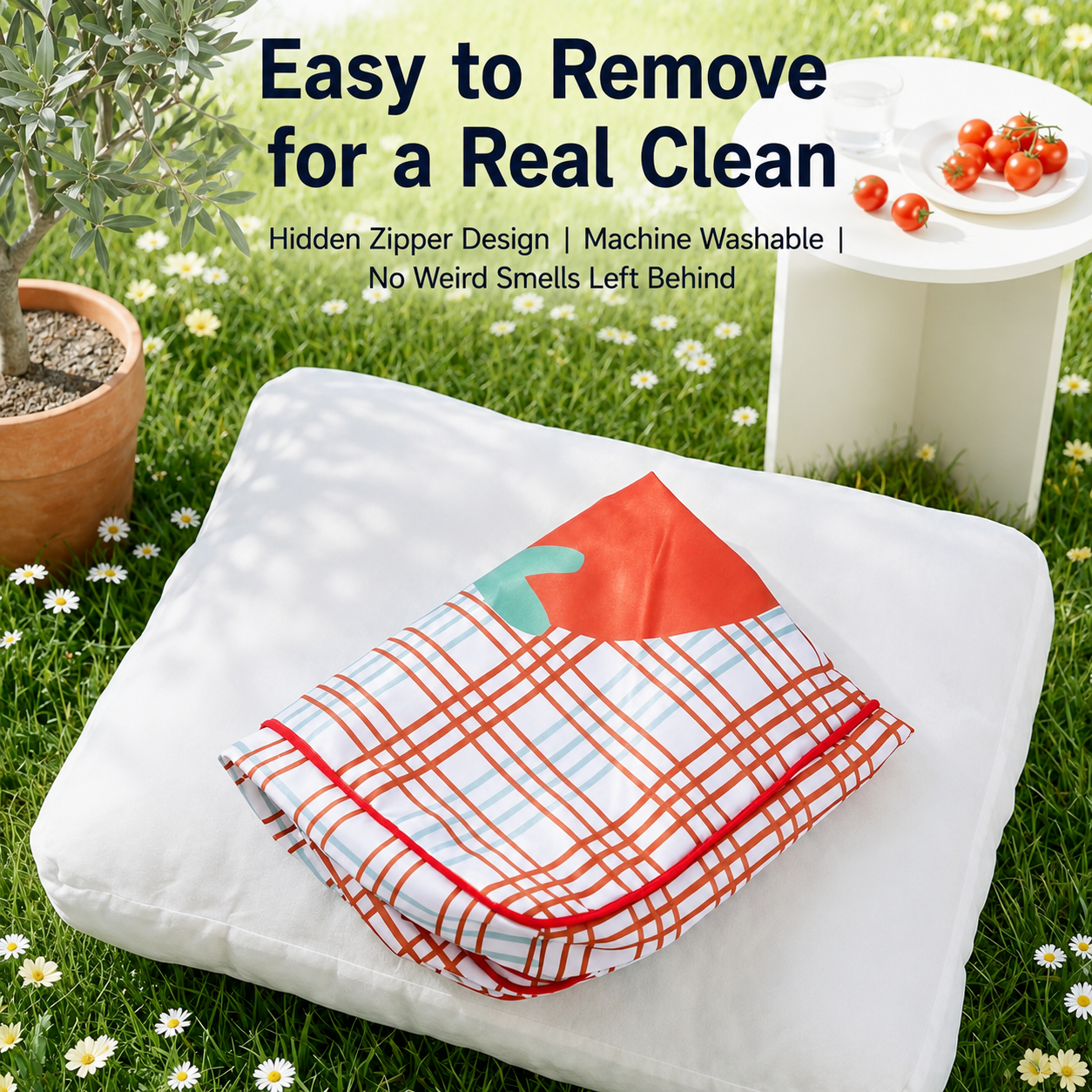 HipiDogs Washable Pet Mat | Soft Removable Dog Bed Cushion for Dogs & Cats